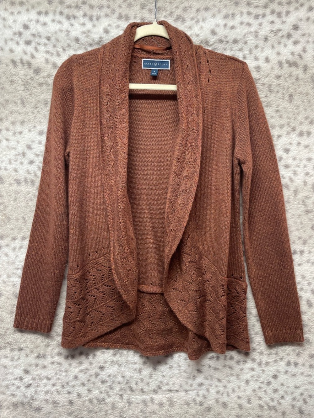 KAREN SCOTT TURBO SHAWL CARDIGAN
